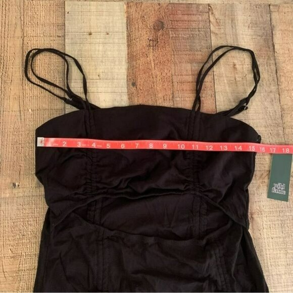 NWT Wild Fable women's size x-large sleeveless mini dress with mid opening black - Picture 8 of 9
